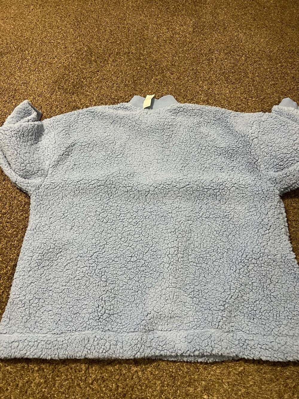 Maurices Blue Sherpa Quarter Zip Pullover Sweatshirt - Picture 2 of 4